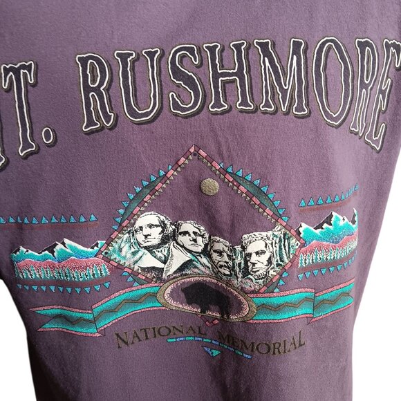 Vintage Men's Large T-shirt Single Stitch Mt. Rushmore National Memorial USA - Picture 3 of 7